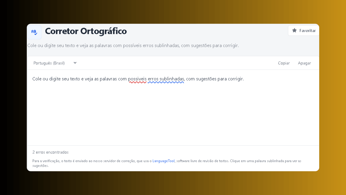 Ilustração do corretor ortográfico